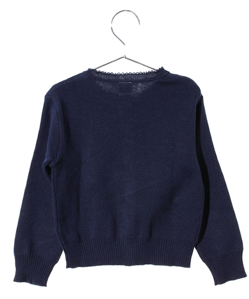 SHIPS KIDS(シップスキッズ)の「SHIPS KIDS:リバティー クルーネック カーディガン①(baby)(カーディガン/ボレロ・キッズ・ライトピンク/ネイビー・80/90)」の3枚目の写真