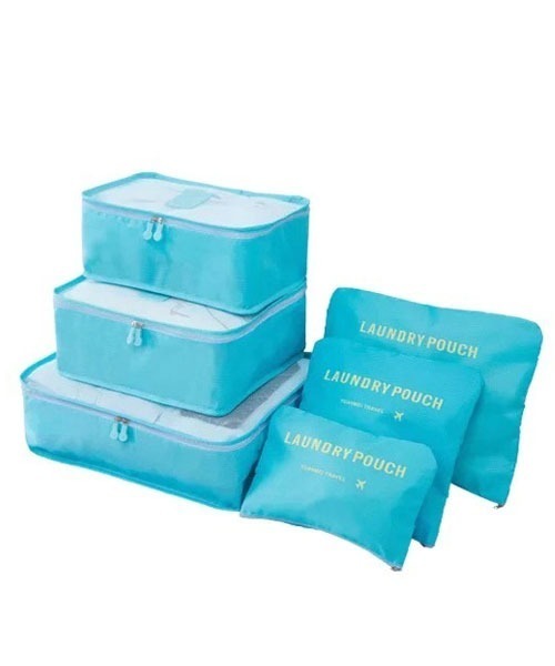 classicalelf（クラシカルエルフ）の「荷物整理に大活躍★トラベルポーチ6点セット　バッグインバッグ（トラベルグッズ・レディース・ブルー/ライトピンク/ネイビー/グレー/ワインレッド/グリーン/ピンク系その他/コーラルピンク・FREE）」の5枚目の写真