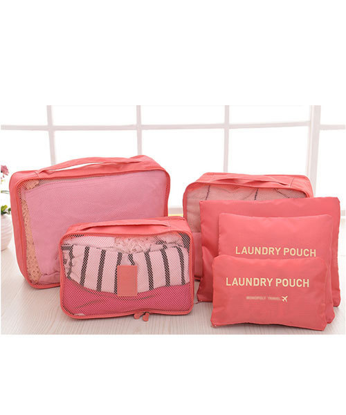 classicalelf（クラシカルエルフ）の「荷物整理に大活躍★トラベルポーチ6点セット　バッグインバッグ（トラベルグッズ・レディース・ブルー/ライトピンク/ネイビー/グレー/ワインレッド/グリーン/ピンク系その他/コーラルピンク・FREE）」の9枚目の写真