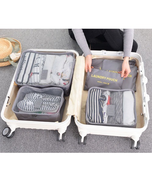 classicalelf（クラシカルエルフ）の「荷物整理に大活躍★トラベルポーチ6点セット　バッグインバッグ（トラベルグッズ・レディース・ブルー/ライトピンク/ネイビー/グレー/ワインレッド/グリーン/ピンク系その他/コーラルピンク・FREE）」の15枚目の写真