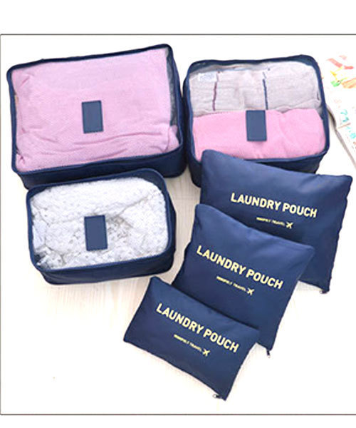 classicalelf（クラシカルエルフ）の「荷物整理に大活躍★トラベルポーチ6点セット　バッグインバッグ（トラベルグッズ・レディース・ブルー/ライトピンク/ネイビー/グレー/ワインレッド/グリーン/ピンク系その他/コーラルピンク・FREE）」の19枚目の写真