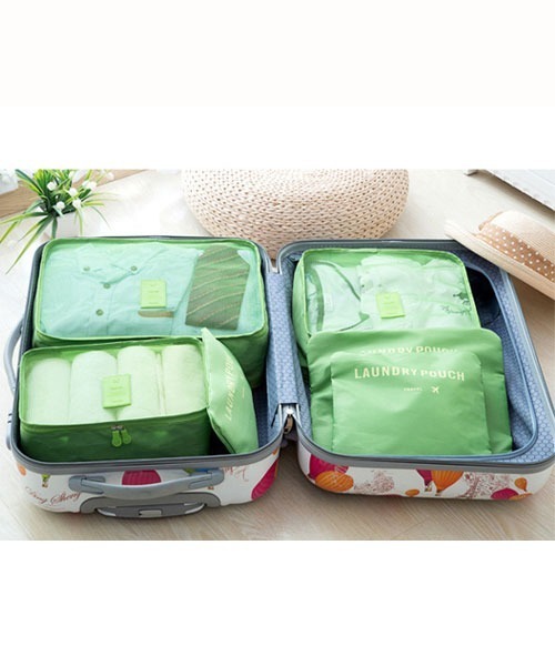 セール】荷物整理に大活躍☆トラベルポーチ6点セット バッグインバッグ