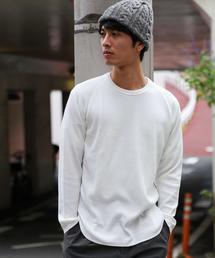 green label relaxing | SC ◆ドライ ワッフル ラウンド クルー カットソー / 吸水速乾 ＜機能性生地＞(Tシャツ/カットソー)