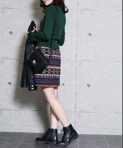 reca(レカ)の「フリル無地リブハイネックニット(ニット/セーター・レディース・ブラック/ダークグリーン/ボルドー・FREE)」の17枚目の写真