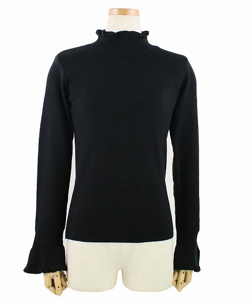 reca(レカ)の「フリル無地リブハイネックニット(ニット/セーター・レディース・ブラック/ダークグリーン/ボルドー・FREE)」の13枚目の写真