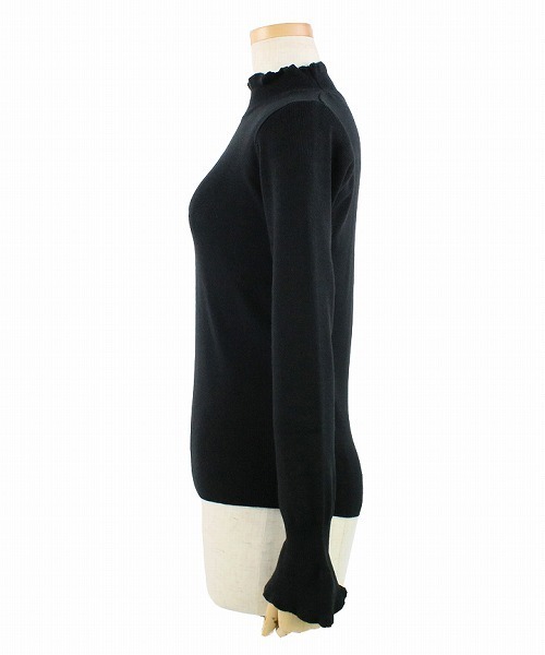 reca(レカ)の「フリル無地リブハイネックニット(ニット/セーター・レディース・ブラック/ダークグリーン/ボルドー・FREE)」の7枚目の写真