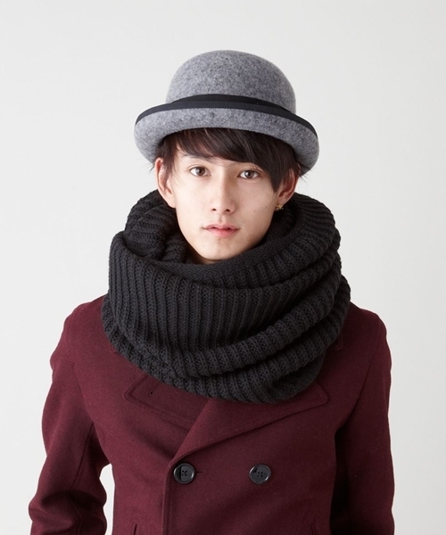 WEGO（ウィゴー）の「リブ編みスヌード（ストール/ショール・メンズ・ブラック/ダークグレー/ベージュ/ブルー系その他・FREE）」の2枚目の写真