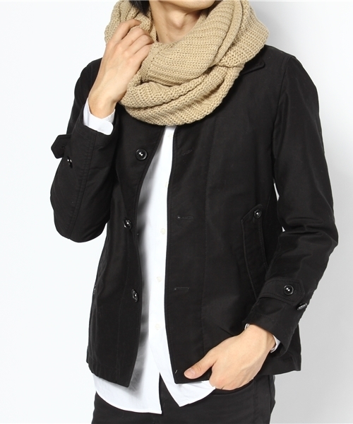 WEGO（ウィゴー）の「リブ編みスヌード（ストール/ショール・メンズ・ブラック/ダークグレー/ベージュ/ブルー系その他・FREE）」の8枚目の写真
