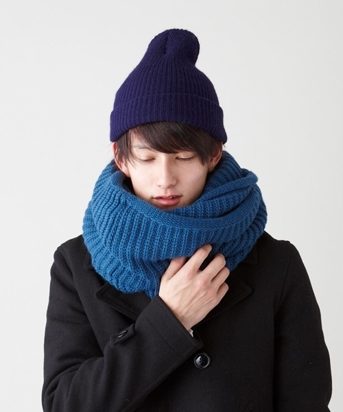 WEGO（ウィゴー）の「リブ編みスヌード（ストール/ショール・メンズ・ブラック/ダークグレー/ベージュ/ブルー系その他・FREE）」の13枚目の写真