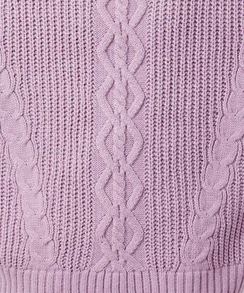 natural couture（ナチュラルクチュール）の「ケーブルビックタートル（Tシャツ/カットソー・レディース・ホワイト/ブラック/ベージュ/グリーン/サックスブルー/パープル/ボルドー・FREE）」の17枚目の写真