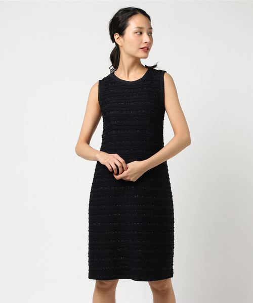 Anayi アナイ の テープヤーンツイードニットワンピース ワンピース Wear