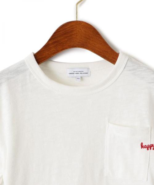 green label relaxing（グリーンレーベルリラクシング）の「【キッズ】オーバーサイズポケットT 5スリーブ ◆（Tシャツ/カットソー・キッズ・ライトピンク/ライム/ライトグレー/オフホワイト・135/105/115/95/125）」の6枚目の写真