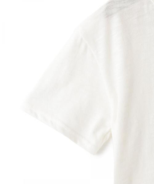 green label relaxing（グリーンレーベルリラクシング）の「【キッズ】オーバーサイズポケットT 5スリーブ ◆（Tシャツ/カットソー・キッズ・ライトピンク/ライム/ライトグレー/オフホワイト・135/105/115/95/125）」の7枚目の写真