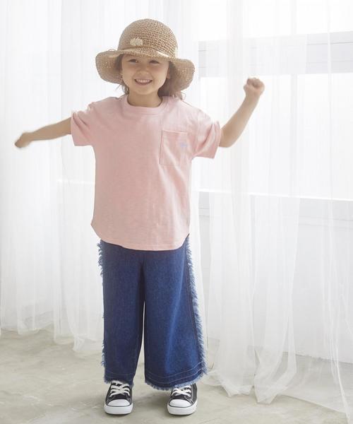 green label relaxing（グリーンレーベルリラクシング）の「【キッズ】オーバーサイズポケットT 5スリーブ（Tシャツ/カットソー・キッズ・ライトピンク/オフホワイト/ライトグレー/ライム・125/105/135/115/95）」の18枚目の写真