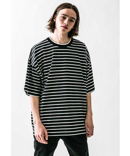 MONKEY TIME（モンキータイム）の「＜monkey time＞ BORDER WIDE TEE/Tシャツ（Tシャツ/カットソー・メンズ・ロイヤルブルー/ブラック/パープル・MEDIUM/LARGE/X-LARGE/SMALL）」の5枚目の写真