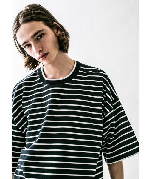 MONKEY TIME（モンキータイム）の「＜monkey time＞ BORDER WIDE TEE/Tシャツ（Tシャツ/カットソー・メンズ・ロイヤルブルー/ブラック/パープル・MEDIUM/LARGE/X-LARGE/SMALL）」の13枚目の写真