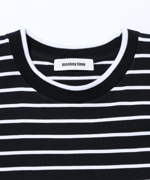 MONKEY TIME（モンキータイム）の「＜monkey time＞ BORDER WIDE TEE/Tシャツ（Tシャツ/カットソー・メンズ・ロイヤルブルー/ブラック/パープル・MEDIUM/LARGE/X-LARGE/SMALL）」の10枚目の写真