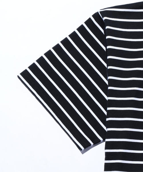 MONKEY TIME（モンキータイム）の「＜monkey time＞ BORDER WIDE TEE/Tシャツ（Tシャツ/カットソー・メンズ・ロイヤルブルー/ブラック/パープル・MEDIUM/LARGE/X-LARGE/SMALL）」の9枚目の写真