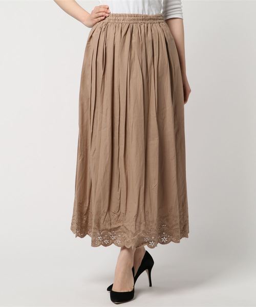 rps（アールピーエス）の「ヘムスカラップコットンスカート（スカート・レディース・ベージュ/ネイビー/イエロー/グリーン/アイボリー/チャコールグレー/ダークグリーン/ブラウン/マスタード/ピンク系その他・M）」の17枚目の写真