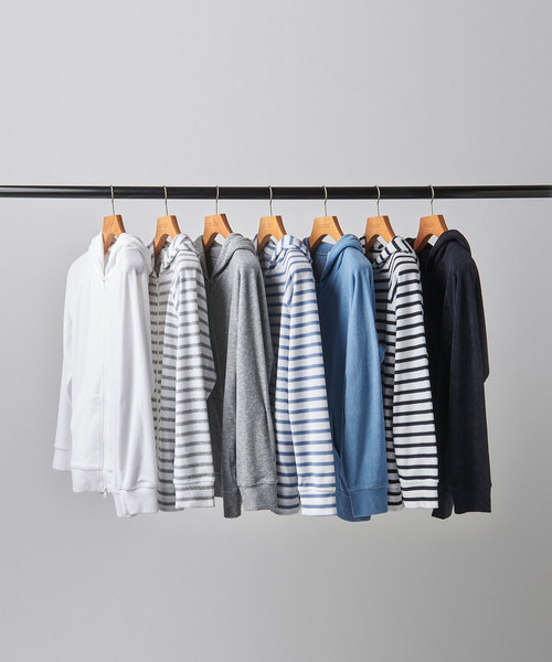 MACKINTOSH PHILOSOPHY（ﾏｯｷﾝﾄｯｼｭ ﾌｨﾛｿﾌｨｰ）の「【店舗限定】 ポリエステルパイル ジップアップパーカ（パーカー・メンズ・ホワイト系その他/ホワイト/ライトグレー/ブルー/ネイビー/ダークネイビー/ブルー系その他・42/36/38/40）」の17枚目の写真