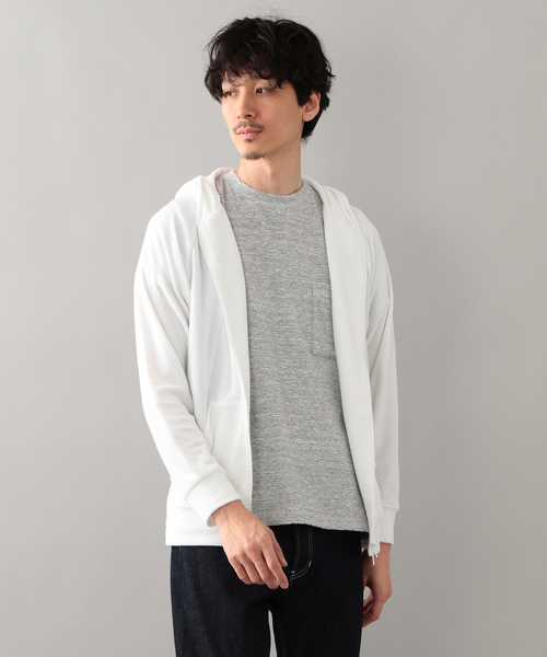 MACKINTOSH PHILOSOPHY（ﾏｯｷﾝﾄｯｼｭ ﾌｨﾛｿﾌｨｰ）の「【店舗限定】 ポリエステルパイル ジップアップパーカ（パーカー・メンズ・ホワイト系その他/ホワイト/ライトグレー/ブルー/ネイビー/ダークネイビー/ブルー系その他・42/36/38/40）」の18枚目の写真