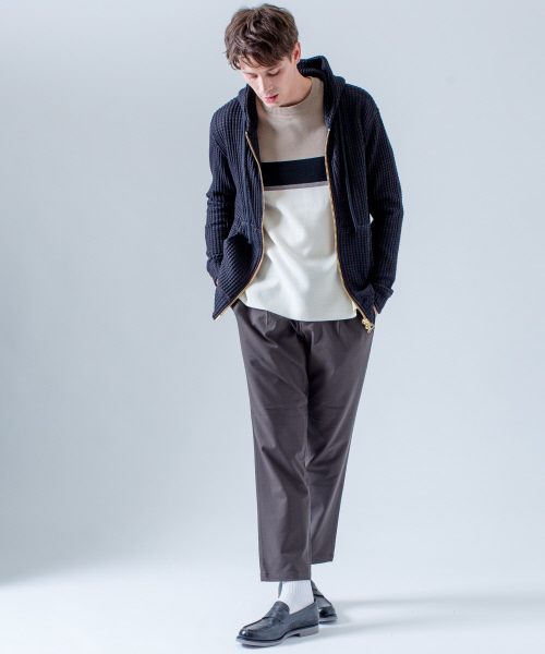ABAHOUSE(アバハウス)の「【ノンストレス/セットアップ対応】ワンプリーツイージーパンツ(その他パンツ・メンズ・ブラック/ネイビー/カーキ・44/46/48)」の8枚目の写真