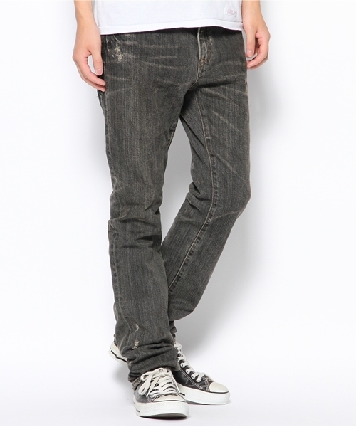 goa(ゴア)の「10oz デニムスキニーパンツ(デニムパンツ・メンズ・ブラック/インディゴブルー・0/1/2)」の1枚目の写真