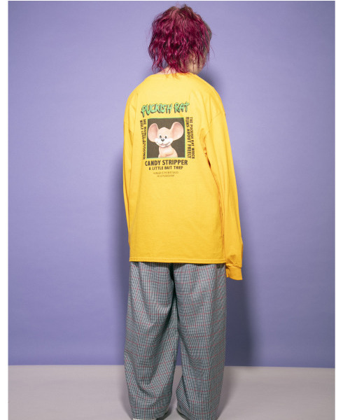 Candy Stripper（キャンディストリッパー）の「PUCKISH RAT L/S Tシャツ（Tシャツ/カットソー・レディース・ホワイト/ブラック/パープル/イエロー/グリーン系その他・2）」の7枚目の写真