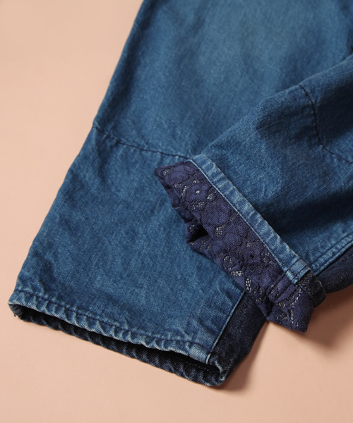 FURFUR（ファーファー）の「バイカラーデニムパンツ（デニムパンツ・レディース・インディゴブルー/ライトブルー・34/36/38）」の11枚目の写真