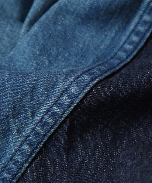 FURFUR（ファーファー）の「バイカラーデニムパンツ（デニムパンツ・レディース・インディゴブルー/ライトブルー・34/36/38）」の12枚目の写真