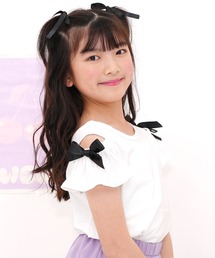 Bee des Bee | 肩リボンオフショルトップス(Tシャツ/カットソー)