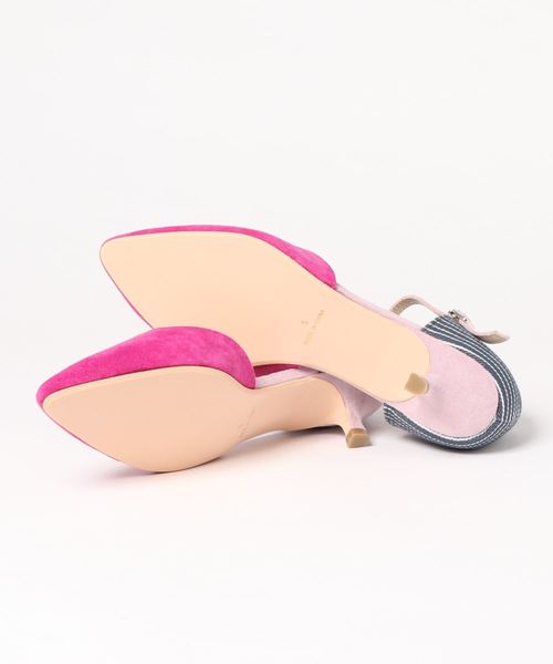 KOBE LETTUCE（コウベレタス）の「アンクルストラップキトゥンヒールサイドカットデザインパンプス（パンプス・レディース・グレイッシュベージュ/サックスブルー/ピンク/ブラック・L/LL/M/S）」の16枚目の写真