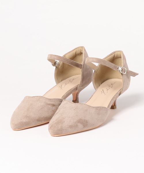 KOBE LETTUCE（コウベレタス）の「アンクルストラップキトゥンヒールサイドカットデザインパンプス（パンプス・レディース・グレイッシュベージュ/サックスブルー/ピンク/ブラック・L/LL/M/S）」の12枚目の写真