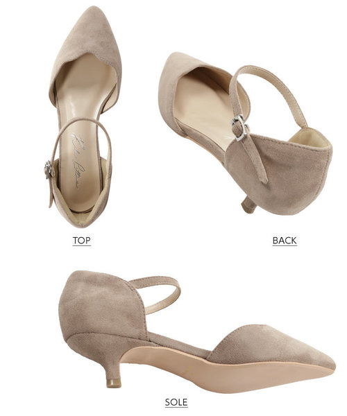 KOBE LETTUCE（コウベレタス）の「アンクルストラップキトゥンヒールサイドカットデザインパンプス（パンプス・レディース・グレイッシュベージュ/サックスブルー/ピンク/ブラック・L/LL/M/S）」の20枚目の写真