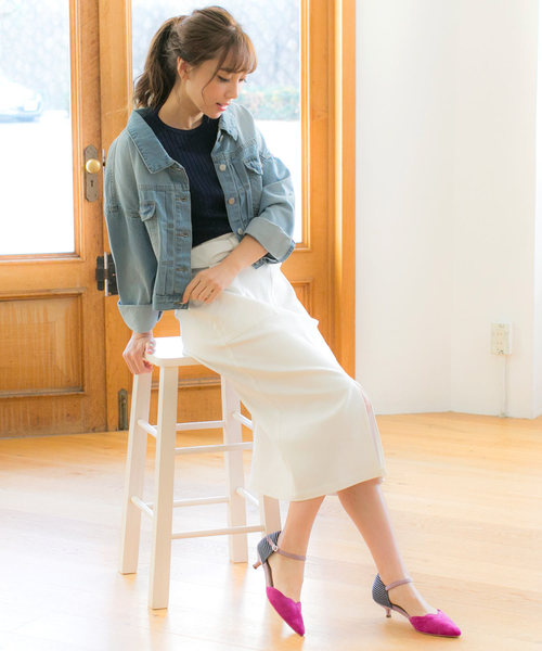 KOBE LETTUCE（コウベレタス）の「アンクルストラップキトゥンヒールサイドカットデザインパンプス（パンプス・レディース・グレイッシュベージュ/サックスブルー/ピンク/ブラック・L/LL/M/S）」の8枚目の写真