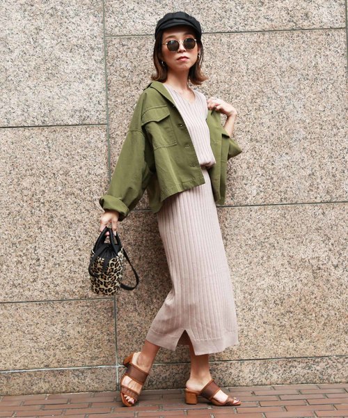 FREE'S MART（フリーズマート）の「◆バックサテンワークブルゾン（ブルゾン・レディース・ベージュ/カーキ・FREE）」の7枚目の写真