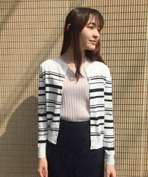 A/C DESIGN BY ALPHA CUBIC | 春夏カラーボーダーカーディガン(カーディガン/ボレロ)