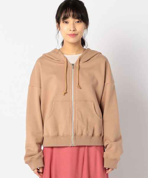 Khaju(カージュ)の「Khaju:ルーズフードジップパーカー(パーカー・レディース・ホワイト/ライトグレー/ベージュ系その他・ONE SIZE)」の12枚目の写真