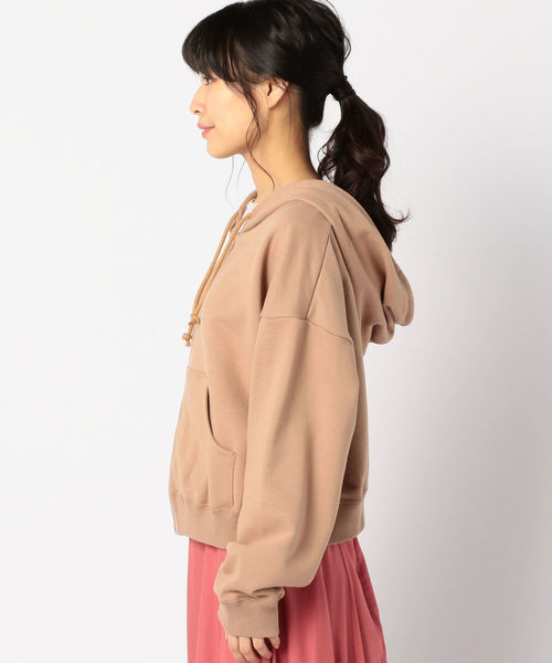 Khaju(カージュ)の「Khaju:ルーズフードジップパーカー(パーカー・レディース・ホワイト/ライトグレー/ベージュ系その他・ONE SIZE)」の7枚目の写真