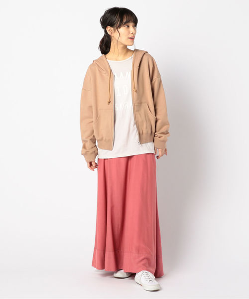 Khaju(カージュ)の「Khaju:ルーズフードジップパーカー(パーカー・レディース・ホワイト/ライトグレー/ベージュ系その他・ONE SIZE)」の16枚目の写真