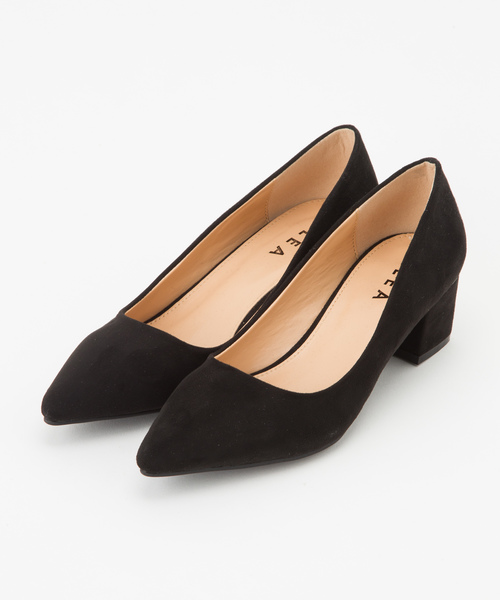 CLEA（クレア）の「【4.5cmヒール】デイリーポインテッドチャンキーパンプス（パンプス・レディース・ベージュ/ブラック/グレー/ブラック系その他/ワイン/キャメル・23.5cm/25.0cm/23.0cm/24.0cm/24.5cm/22.5cm）」の3枚目の写真