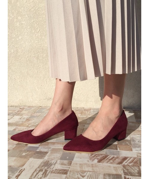 CLEA（クレア）の「【4.5cmヒール】デイリーポインテッドチャンキーパンプス（パンプス・レディース・ベージュ/ブラック/グレー/ブラック系その他/ワイン/キャメル・23.5cm/25.0cm/23.0cm/24.0cm/24.5cm/22.5cm）」の13枚目の写真