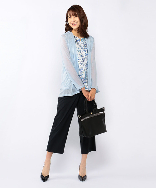 A/C DESIGN BY ALPHA CUBIC（エーシーデザインバイアルファキュービック）の「セミワイドパンツ（その他パンツ・レディース・ブラック/ネイビー・61/67/70/64）」の7枚目の写真