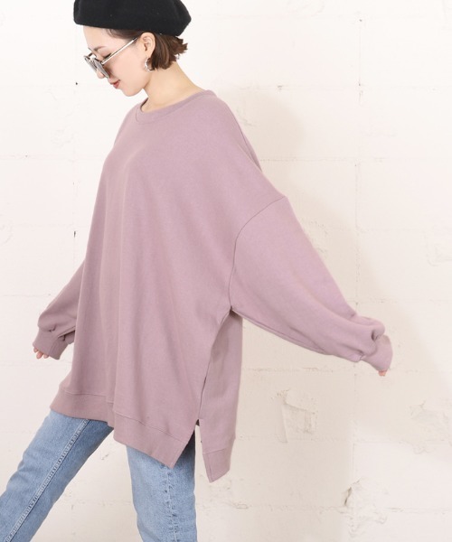 coca（coca）（コカ）の「ビッグシルエットバルーンスリーブスウェットトップス（スウェット・レディース・ホワイト/ブラック/パープル/ブラウン・ONE SIZE）」の4枚目の写真