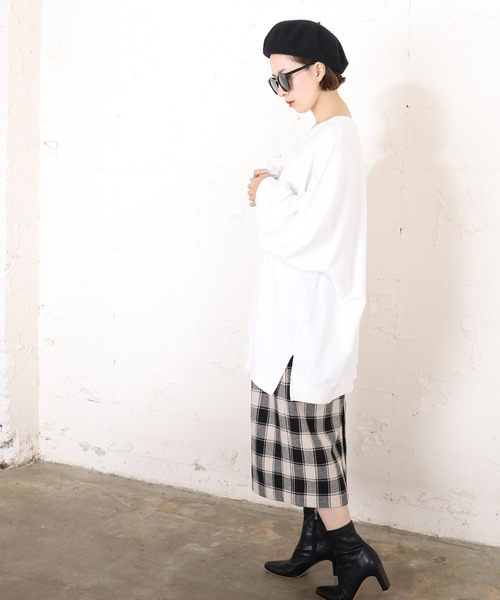 coca（coca）（コカ）の「ビッグシルエットバルーンスリーブスウェットトップス（スウェット・レディース・ホワイト/ブラック/パープル/ブラウン・ONE SIZE）」の6枚目の写真