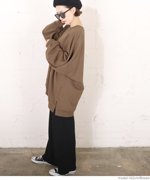 coca（coca）（コカ）の「ビッグシルエットバルーンスリーブスウェットトップス（スウェット・レディース・ホワイト/ブラック/パープル/ブラウン・ONE SIZE）」の10枚目の写真