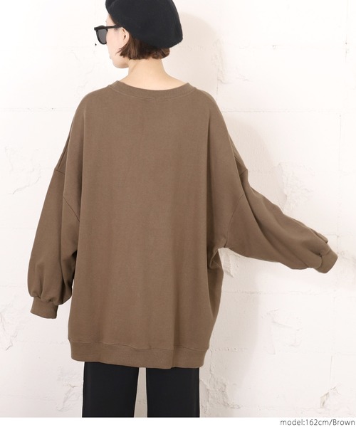 coca（coca）（コカ）の「ビッグシルエットバルーンスリーブスウェットトップス（スウェット・レディース・ホワイト/ブラック/パープル/ブラウン・ONE SIZE）」の11枚目の写真