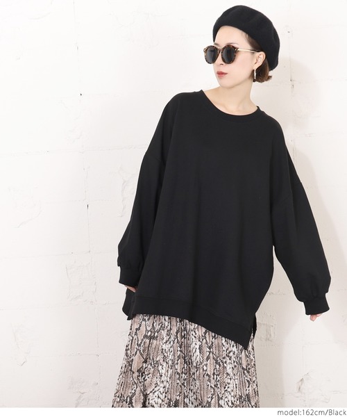 coca（coca）（コカ）の「ビッグシルエットバルーンスリーブスウェットトップス（スウェット・レディース・ホワイト/ブラック/パープル/ブラウン・ONE SIZE）」の12枚目の写真