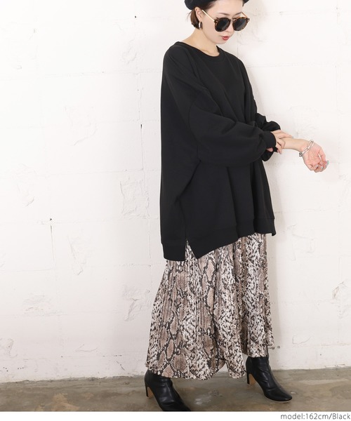 coca（coca）（コカ）の「ビッグシルエットバルーンスリーブスウェットトップス（スウェット・レディース・ホワイト/ブラック/パープル/ブラウン・ONE SIZE）」の14枚目の写真