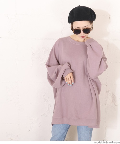 coca（coca）（コカ）の「ビッグシルエットバルーンスリーブスウェットトップス（スウェット・レディース・ホワイト/ブラック/パープル/ブラウン・ONE SIZE）」の17枚目の写真